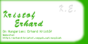 kristof erhard business card
